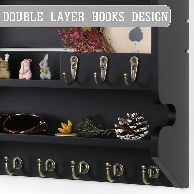 Mutsault Key Holder for Wall, Mail Organizer Wall Mounted - Image 4