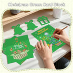40 Sheets Cardstock 8.5x11, 65lb Dark Green Card Stock, Construction Paper - Image 5