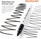 Shuttle Art Dry Erase Markers, 16 Pack Black Whiteboard Markers, Fine Tip Dry - Image 3