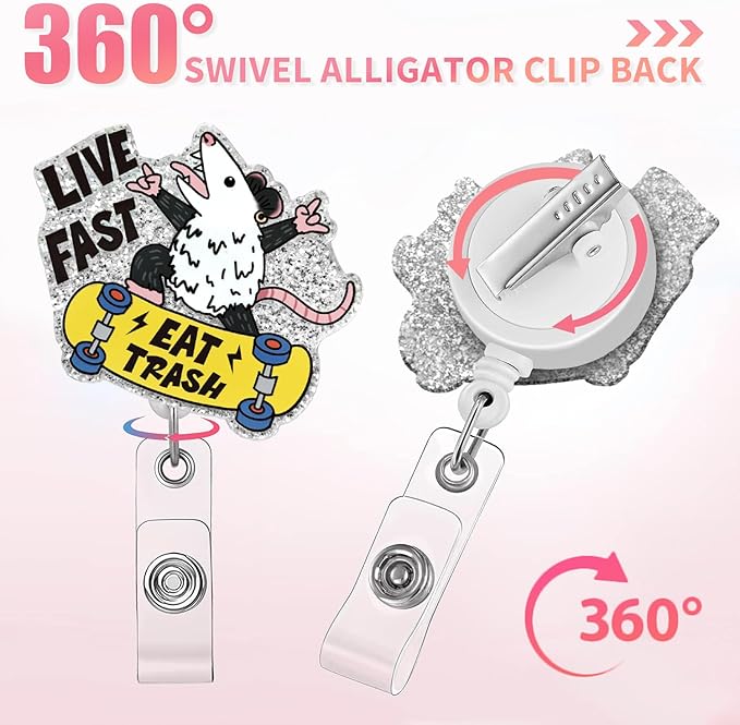 Aoryalps Live Fast Retractable Badge Reel Holder Retractable - Image 4