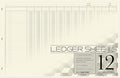 BookFactory Ledger Sheets/Large 12 Column Accounting Ledger Columnar Loose Leaf by BookFactory