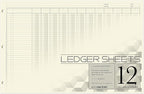 BookFactory Ledger Sheets/Large 12 Column Accounting Ledger Columnar Loose Leaf by BookFactory