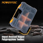 POWERTEC Small Parts Organizer & Tool Box – 10 Compartments, Stackable Storage - Image 5