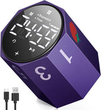 Digital Pomodoro Timer, Frosted Metal Productivity Cube Timer, 1.8 in LED by noonchili