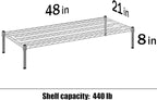 Regal Altair 21" Deep x 48" Wide x 8" Height Wire Shelving Kit | 1-Tier | NSF - Image 3