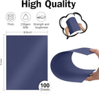 100 Sheets Navy Blue Shimmer Cardstock 8.5 x 11 Blue Paper, Goefun 80lb Card - Image 2