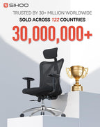 sihoo m18 ergonomic office chair, mesh back desk, view 10