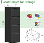 4-Drawer File Cabinet with Lock, Metal Vertical Filing Cabinets - Image 3