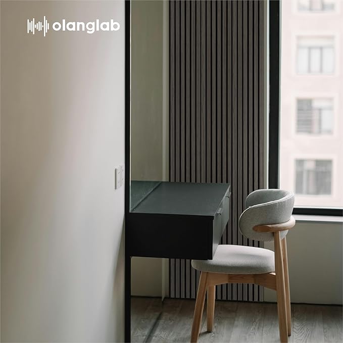 Olanglab Wood Slat Wall Panels 4 Pack, Wooden Acoustic Wall Panels, 94.5"x12.6" - Image 7