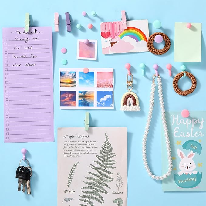 600 Pcs Decorative Push Pins, Pastel Color Thumb Tacks 6 Types Cute Push Pin - Image 4