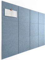 DECORITA Blue Felt Bulletin Board 47"x35" | Felt Wall Tiles | Large Cork Pin by DesignerManufacturerofInnovativeBulletinBoardSolutionsforHomeOffice