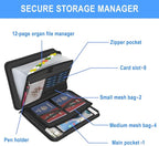 Accordion File Organizer with Lock and Shoulder Straps, Fireproof Waterproof - Image 6
