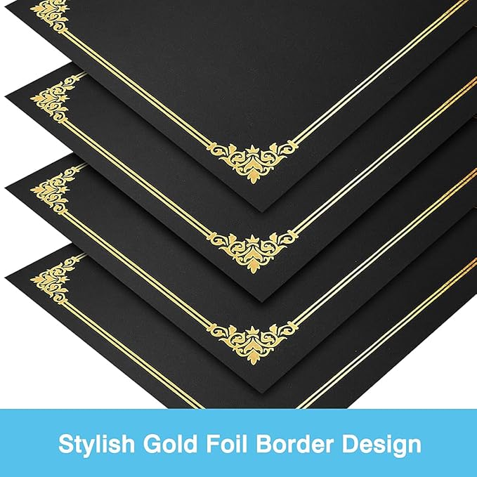 SUNEE Certificate Holders, Diploma Covers Gold Foil Border, - Image 2