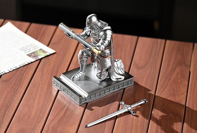 Amoysanli Medieval Armored Warrior Wearing Outerwear, Mobile Phone Stand Knight - Image 7