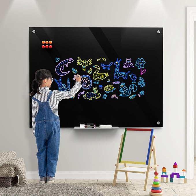 MaxGear Glass Whiteboard Wall Mounted, Frameless Magnetic Dry Erase Board - Image 8