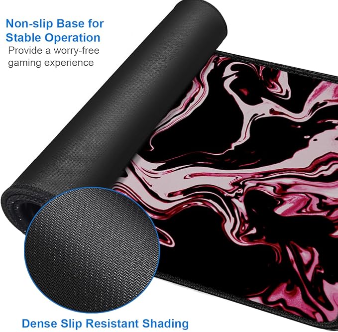 Gaming Mouse Pad, 31.5x15.7 inch Large Extended Computer Keyboard Mouse Mat - Image 4