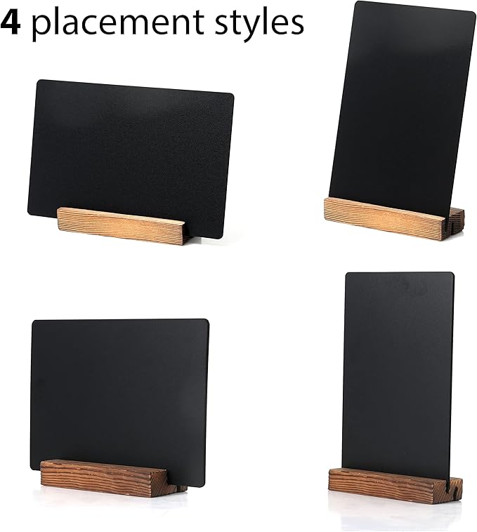 NEWNEWSHOW 3Pack 5.1x7.9 in Blackboard Sign Double Sided - Image 2