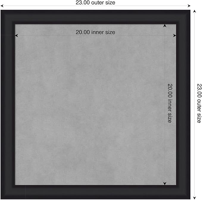 Amanti Art Black Framed Magnetic Board 23x23 Medium Vision Board - Image 2