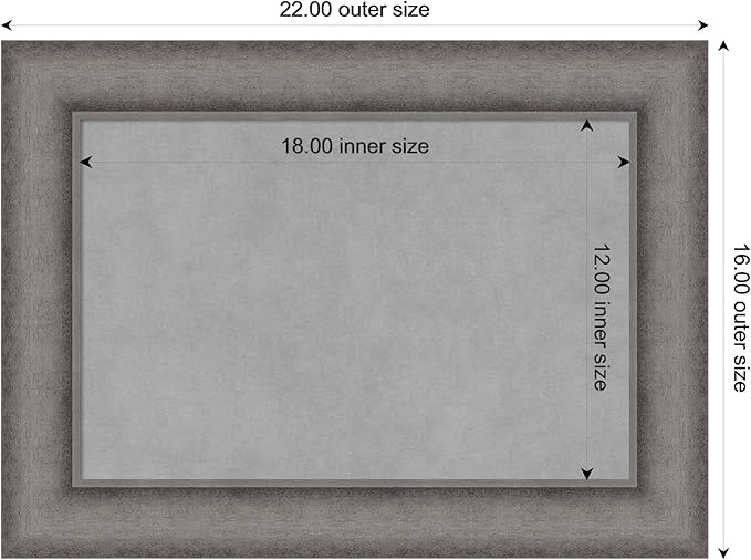Amanti Art Grey Framed Magnetic Board 16x22 Small Vision Board - Image 4