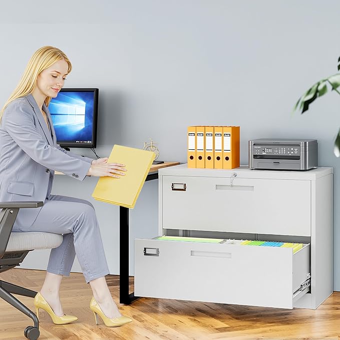 AFAIF 2 Drawer File Cabinets for Home Office, Metal Filing Cabinet - Image 2