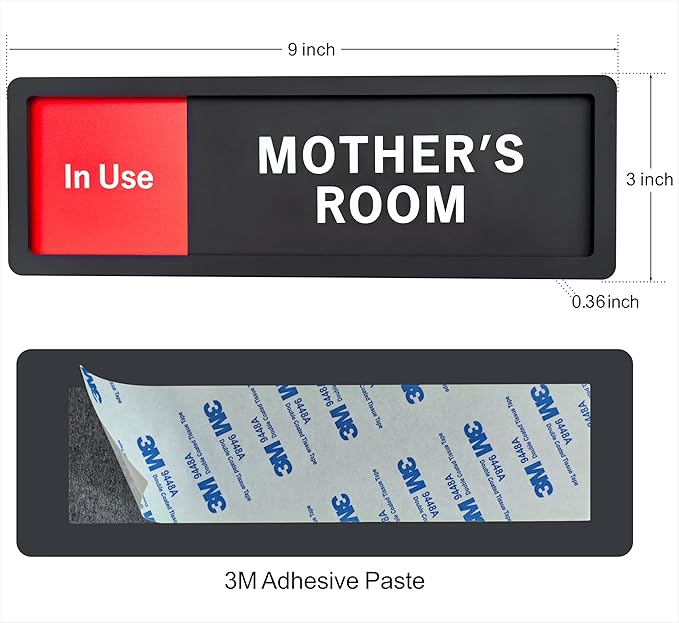 Mother's Room Sign – Privacy In Use / Available Slide Switch Sign, Premium - Image 2