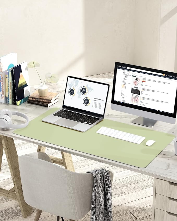 YSAGi Non-Slip Leather Desk Pad L Size, Waterproof Laptop Computer Desk - Image 6