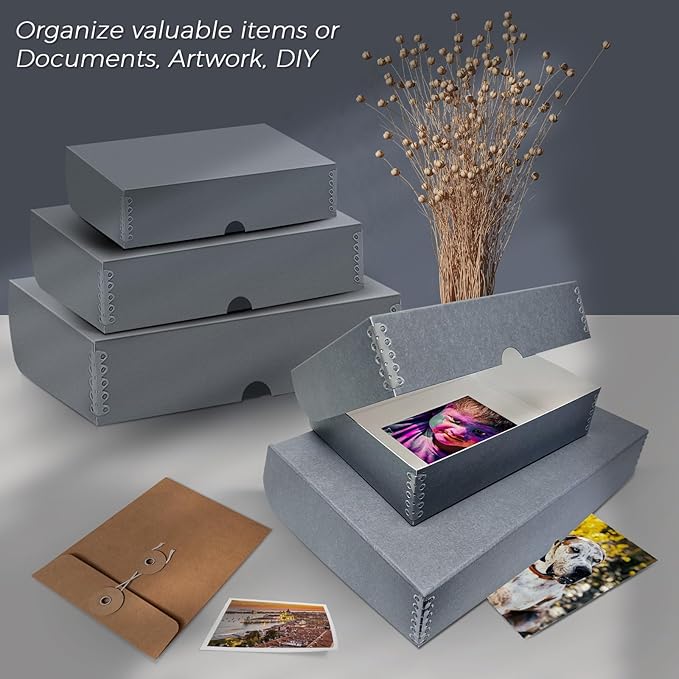 Lineco, 11x17 Clamshell Archival Folio Storage Box, Acid-Free - Image 7