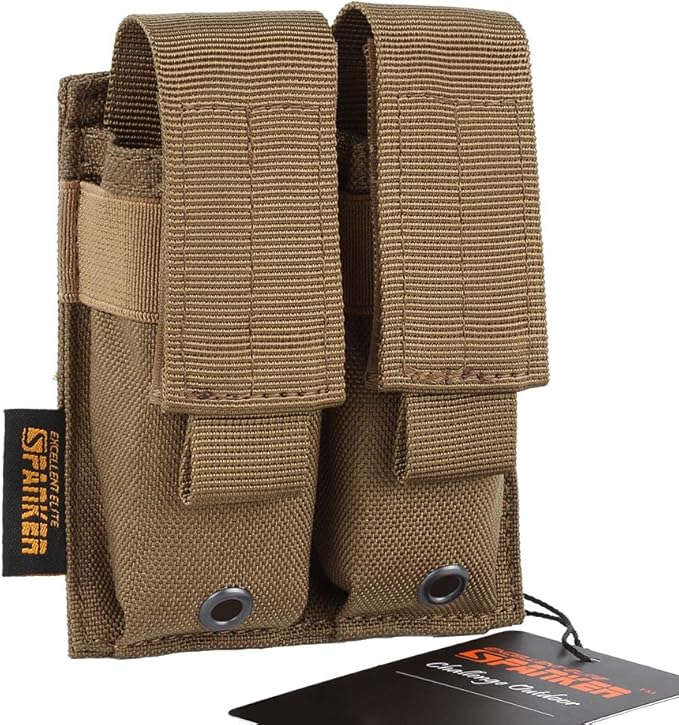 EXCELLENT ELITE SPANKER Molle Single/Double Pistol Mag Pouch Tactical Magazine by EXCELLENTELITESPANKER