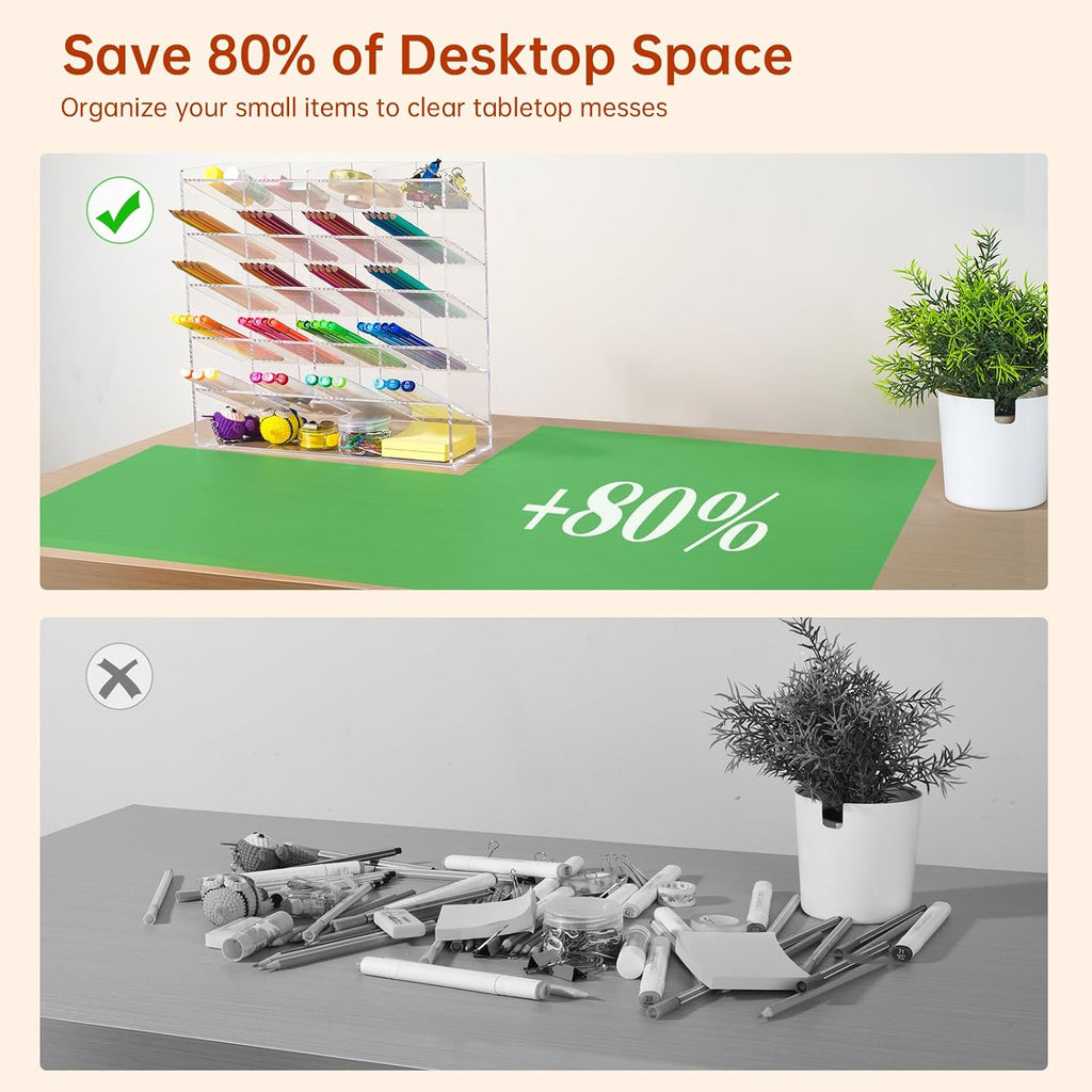 beygorm acrylic vertical marker organizer for 250 markers shown in use