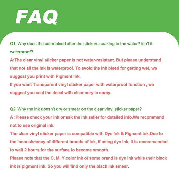 MECOLOUR Clear Sticker Paper for Inkjet Printer -95% Transparent 8.5x11 Inch - Image 8