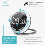 White Quick Que Kitchen Timers, Visual timers Large LED Display Magnetic - Image 2