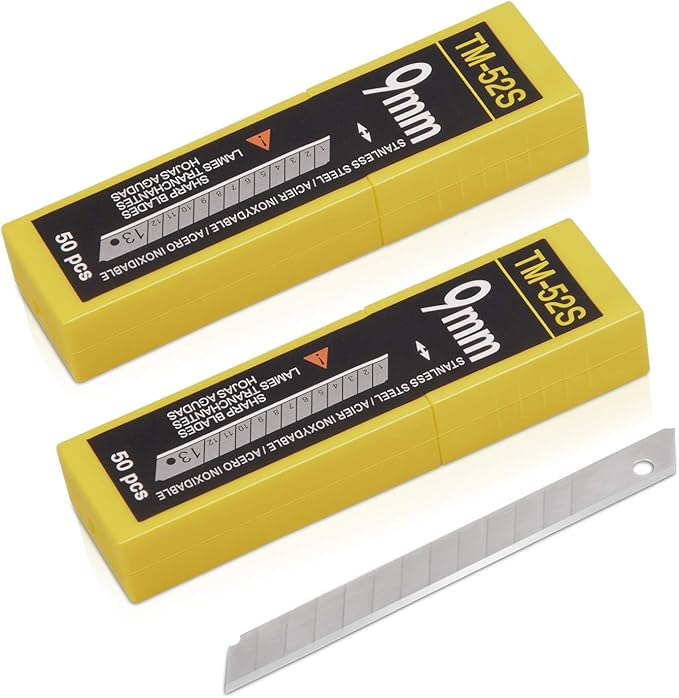 Gomake 9mm Utility Knife Replacement Blades, Snap Off Blades by Gomake