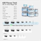 WORPSON 408 PCS Binder Clips Paper Clamps Assorted Sizes and Push Pins - Image 4