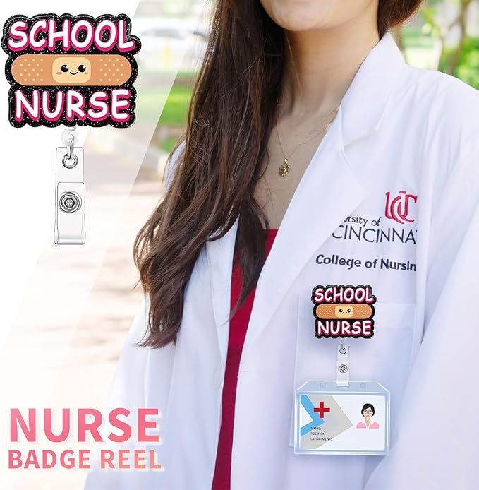 Aoryalps School Nurse Retractable Badge Reel Holder Retractable - Image 2