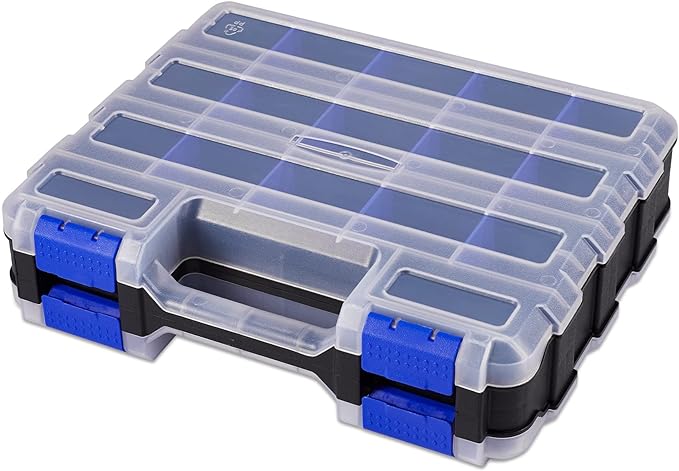 Hardware Organizer Box with 34 Compartments & Removable Dividers by AIDY-PRO