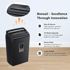 Bonsaii 10-Sheet Cross-Cut Paper Shredder - Image 6