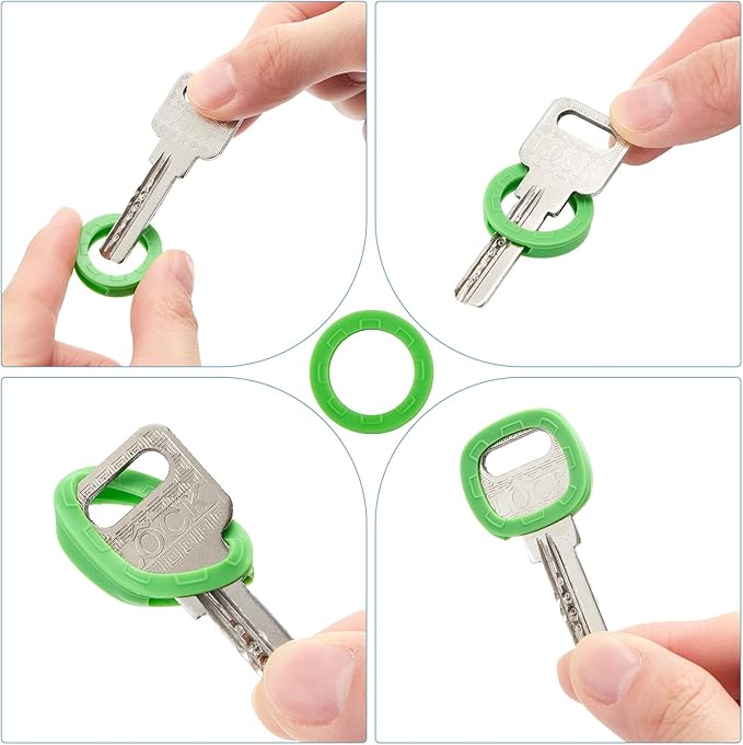 Blulu 80 Pieces 1Inch Colored Key Covers Caps Tags Covers Set Plastic Key Color - Image 4