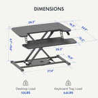 FLEXISPOT Standing Desk Converter 28" Wide Height Adjustable Sit Stand Riser - Image 3
