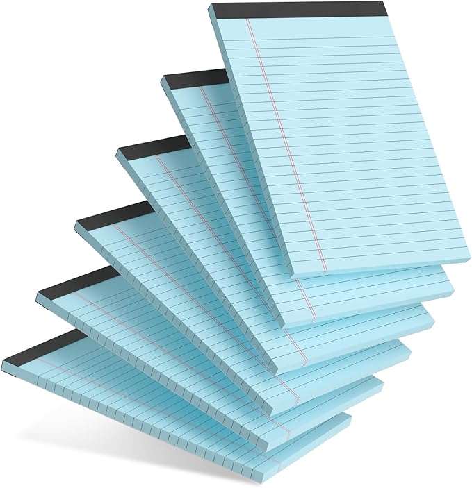 AILZFEI 6pcs Small Note Pad 5x8 College Ruled Blue Legal Pads Paper Notepads 6 by Unknown