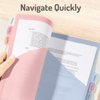 Forvencer 8 Counts Dividers with 2 Pockets, Binder Dividers with Tabs | 8 Tabs Binder Dividers for 3 Ring Binder, School Office Organization, Multicolor, Letter Size, 1 Set