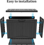 TARKARI 50 Gallon Lockable Resin Deck Box, Waterproof & UV-Resistant Outdoor - Image 7