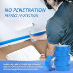 SEBETOW 10 Rolls Painters Tape 1.41 inch Bulk Painter Tape Blue Wide Roll - Image 5