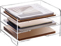 SANRUI Paper Letter Tray Organizer 3 Tier Acrylic Desk File Organizer