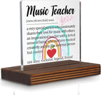 Music Teacher Gift Desk Sign, Inspirational Thank You Plaque by Pariveca