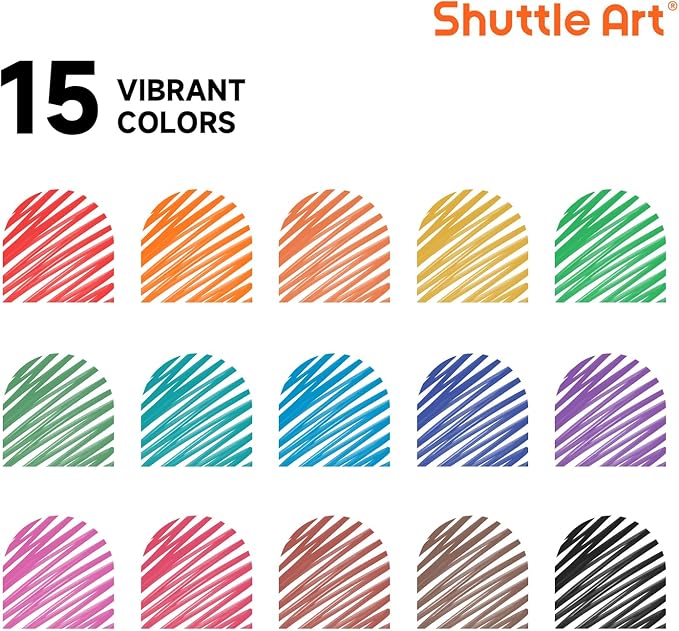 Shuttle Art Ultra Fine Dry Erase Markers, 15 Colors Whiteboard Markers - Image 3