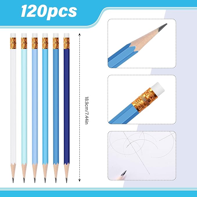 TecUnite 120 Pcs #2 HB Pencils - Image 2