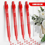 deegtran Pens Bulk, 100 Pack No Bleed Red Ink Click Pens - Image 3