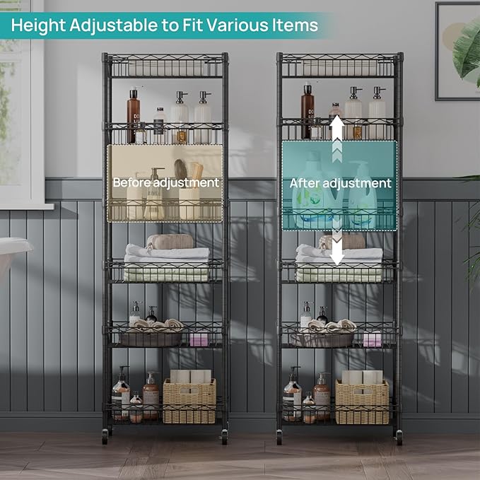SINGAYE Shelf Closet Wire Shelving：Adjustable Metal Unit - Image 3