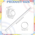Briwooody Adjustable Flip Calendar Holder Set 16-29 Inches, White | Back to School Anchor Chart Rod Date Cards Holder for Classroom Elementary Teacher Supplies Whiteboard Home Decor