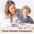 UCEC 4 Sheets Clear Stamps Set for Card Making, Vintage Plants Flowers Rubber - Image 7